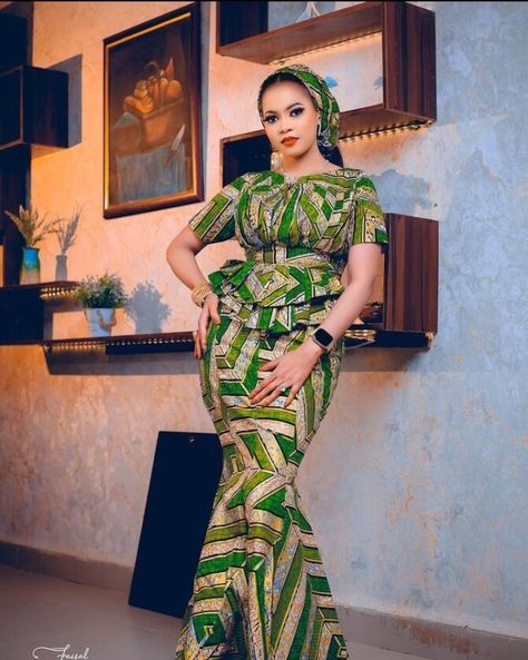 Beautiful Picture of Ankara Styles for Ladies Ankara Long Gown Styles For Ladies, A Shape Gown Ankara, Afro Clothes, Ankara Styles For Ladies, Couples African Outfits, Ankara Long Gown, African Ladies, Stylish Naija, Nigerian Lace Styles Dress