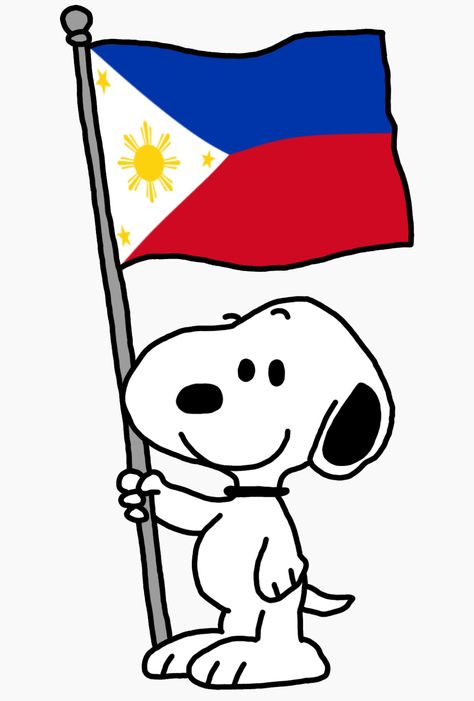 Here's my artwork and edit of Snoopy holding The Philippine Flag.🇵🇭❤😉 And feel free to use it whatever you want.😊 Filipino Flag, Flag Drawing, Reminder Stickers, Wreck This Journal, Piano Teaching, Journal Design, Human Figure, Cool Artwork, Easy Drawings