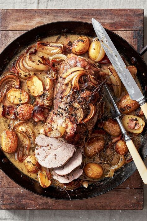 Looking for spring dinner ideas? This braised pork is one of the best sunday spring dinner ideas. Find this and more spring dinner ideas for families at dish.co.nz Pig Recipes, Dish Magazine, Baby Potato Recipes, Meat Board, Pork Recipes For Dinner, Sunday Dinners, Ideas Lunch, Tasty Meat, Sausage Casserole