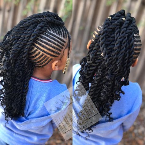 Braid Mohawk Black Hair Kids, Mohawk Braids For Kids, Braided Mohawk Black Hair, Twisted Braid Hairstyles, Mohawk Braid Styles, Braid Hairstyles Ideas, Natural Braid Styles, Braided Mohawk, Braided Mohawk Hairstyles