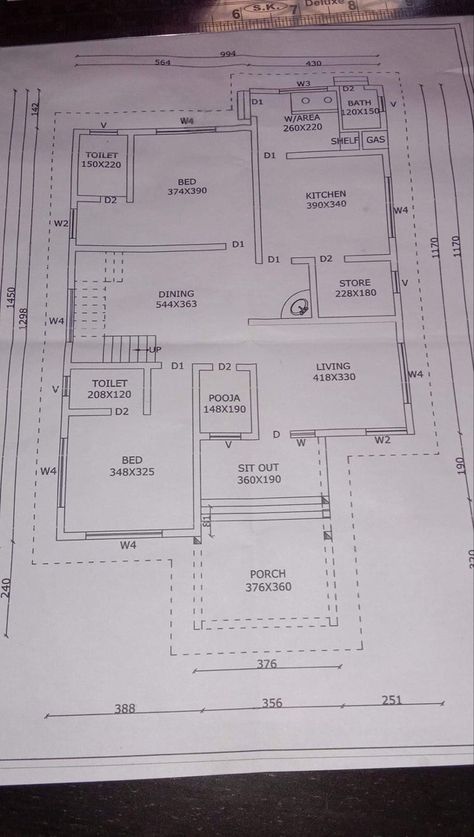 2bhk Bungalow Plan, 20x30 House Plans, Drawing House Plans, 20x40 House Plans, 30x40 House Plans, 2bhk House Plan, Bungalow Floor Plans, Indian House Plans, Affordable House Plans