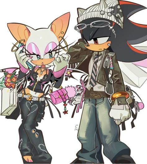 Rouge And Shadow, Shadow And Rouge, Rouge The Bat, Sonic Fanart, Sonic Fan Characters, Sonic Funny, Hedgehog Art, Sonic Fan Art, Sonic And Shadow