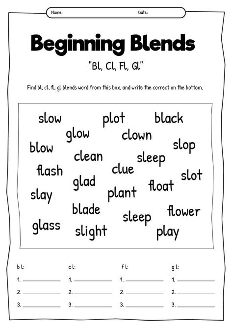 Blends Worksheets Kindergarten, L Blends Worksheets, Phonics Blends Worksheets, Phonics Worksheets Grade 1, Consonant Blends Activities, Rhyming Words Worksheets, Consonant Blends Worksheets, Phonics Blends, L Blends