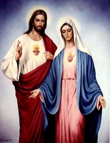 Sacred Heart of Jesus. Immaculate Heart of Mary Mary Magdalene And Jesus, Mama Mary, Jesus And Mary Pictures, Mary Magdalene, Blessed Mother Mary, Religious Images, The Virgin Mary, Mary And Jesus, Jesus Images