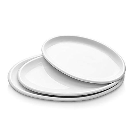 DOWAN Porcelain Platters, Oval Serving Plates for Parties... https://smile.amazon.com/dp/B07T7MYF4D/ref=cm_sw_r_pi_dp_U_x_W7WuEb6V0M94H Entertaining Food, Ceramic Butter Dish, Oval Plate, Platter Set, White Dinnerware, Oval Plates, Ceramic Dinnerware, Serving Platter, Ceramic Plates