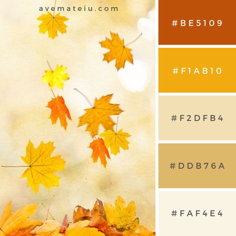 Autumn Leaves Background Color Palette #341 - Color combination, Color pallets, Color palettes, Color scheme, Color inspiration, Colour Palettes, Art, Inspiration, Vintage, Bright, Blue, Warm, Dark, Design, Yellow, Green, Grey, Red, Purple, Rustic, Fall, Autumn, Winter, Autumn 2019, Nature, Spring, Summer, Flowers, Sunset, Sunrise, Pantone Autumn Pallete Colors, Fall Autumn Color Palette, Background Color Palette, Color Palette Autumn, Autumn Color Palette, Autumn Leaves Background, Yellow Palette, Autumn Palette, Leaves Background