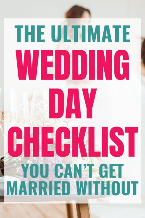 Checklist For Maid Of Honor, Wedding Day Checklist For Bride, Checklist For Bride, Wedding Ceremony Checklist, Bride Checklist, Day Checklist, Wedding Day Checklist, People Getting Married, Wedding Day Tips