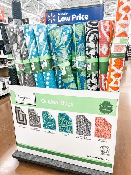 Mainstays outfit rugs at Walmart for under $24! Click to shop Outdoor Rugs Cheap, Door Rugs, Chicken Coop, Backyard Ideas, Porch Swing, Coop, Outdoor Rugs, Outdoor Dining, Back Garden Ideas