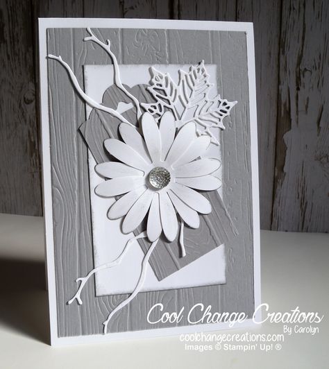 Daisy Delight Stampin' Up, Monochromatic Cards, Creative Birthday Cards, Daisy Cards, Make Your Own Card, Whisper White, Stamping Up Cards, Card Challenges, Card Sketches