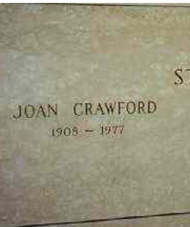 Joan Crawford Celebrity Graves, Famous Gravesites, Famous Tombstones, Grave Stones, Famous Graves, Cemetery Art, Joan Crawford, Resting Place, Bad Luck