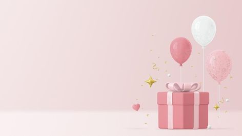 Birthday Desktop Wallpaper, Cool Wallpapers 3d, Background Facebook Cover, Background Facebook, Backgrounds Birthday, Gift Background, 3d Aesthetic, Birthday Backgrounds, Birthday Party Background