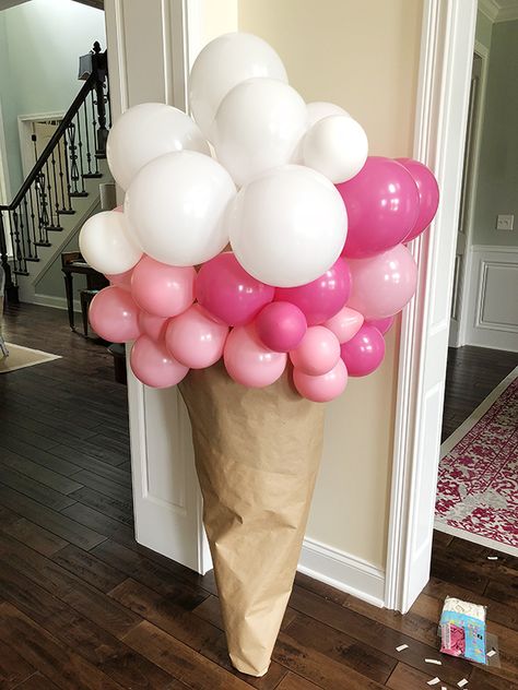 Less Than Perfect Life of Bliss | Search results for Balloon Ice Cream Theme Balloon Arch, Diy Ice Cream Craft, Diy Two Sweet Birthday Decor, Ice Cream Party Decorations Diy, Kids Ice Cream Party, Diy Ice Cream Cone, Ice Cream Birthday Party Theme, Ice Cream Balloons, Hot Balloon