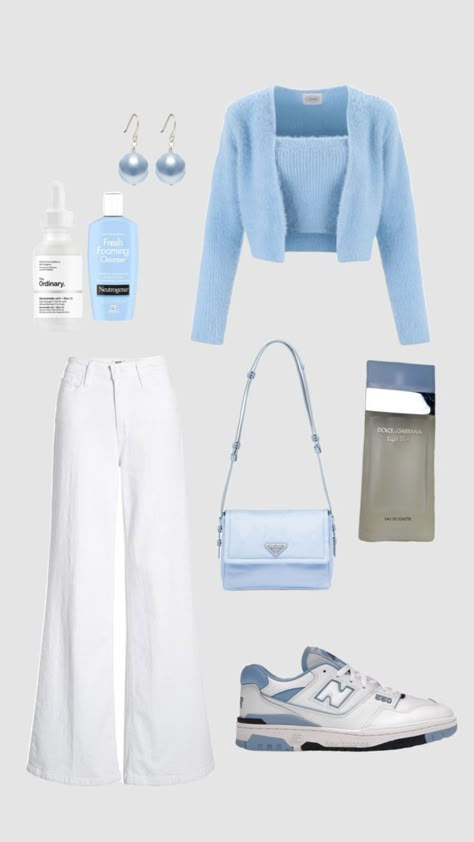 Baby Blue Outfit, Looks Pinterest, Everyday Fashion Outfits, Casual Day Outfits, Easy Trendy Outfits, Cute Everyday Outfits, Korean Outfits, Casual Style Outfits, Lookbook Outfits