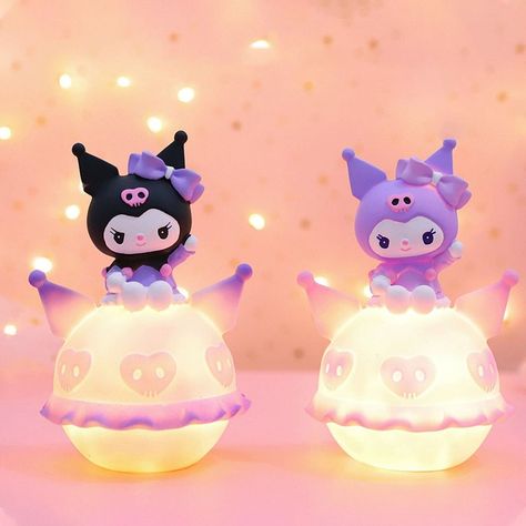 💜 Kuromi Moon LED Night Light 💜 LlNK lN BlO #kuromi #kuromicore #kuromilover #lamp Bedroom Night Lights, Beauty Bedroom, Kawaii Decor, Bedroom Night Light, Organized Desk Drawers, Night Light Lamp, Sanrio Kuromi, Drawer Organizers, 3d Cartoon