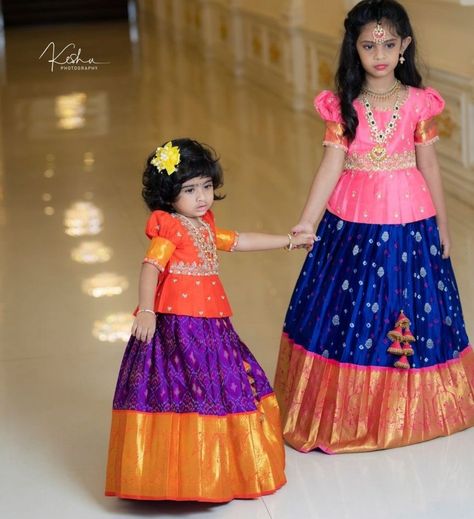 Kids Pattu Langa Designs Latest, Langa Jacket Models, Langa Jacket For Kids Pattu, Kids Pattu Langa Blouse Designs, Pattu Pavadai Designs Women, Baby Girl Pattu Langa Designs, Pattu Langa Blouse Designs, Kids Pattu Langa Designs, Pattu Langa For Kids