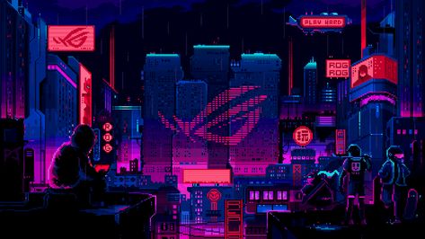 Futuristic City, Neon Lights, At Night, Neon, Wallpapers