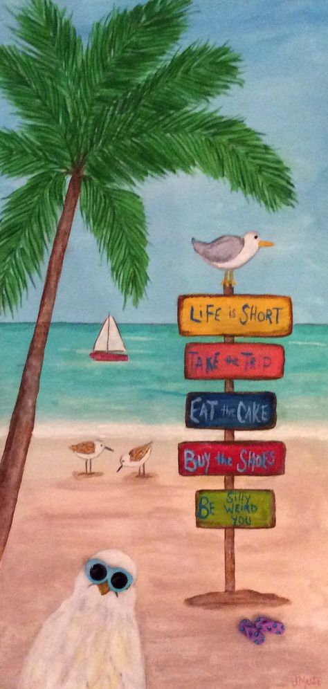 Beachy Murals, Beach Drawing Ideas, Beach Drawings, Painting Therapy, Beach Sunset Painting, Nautical Clipart, Beach Scene Painting, Beach Mural, Beach Drawing