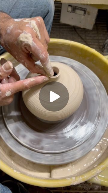 Vicente Garcia on Instagram: "If I wasn’t watching football right now, this might be what I’d be doing!" Altered Forms Ceramics, Pottery Videos Techniques, Wheel Pottery Ideas, Pottery Wheel Diy, Thrown Vase, Watching Football, Pottery Lessons, Art Deco Vases, Beginner Pottery