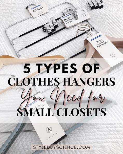 Sharing several of my favorite space-saving clothes hangers that are perfect for small closets. These options are perfect for hanging everything from heavy coats, to lightweight blouses. Maximize your storage space with these handy options. Hanging Pants Space Saver, Hanger Space Saver, How To Hang Pants In Closet Small Spaces, Closet Space Savers, Hanging Pants, Best Hangers, Shared Closet, Closet Hangers, Small Closet Space