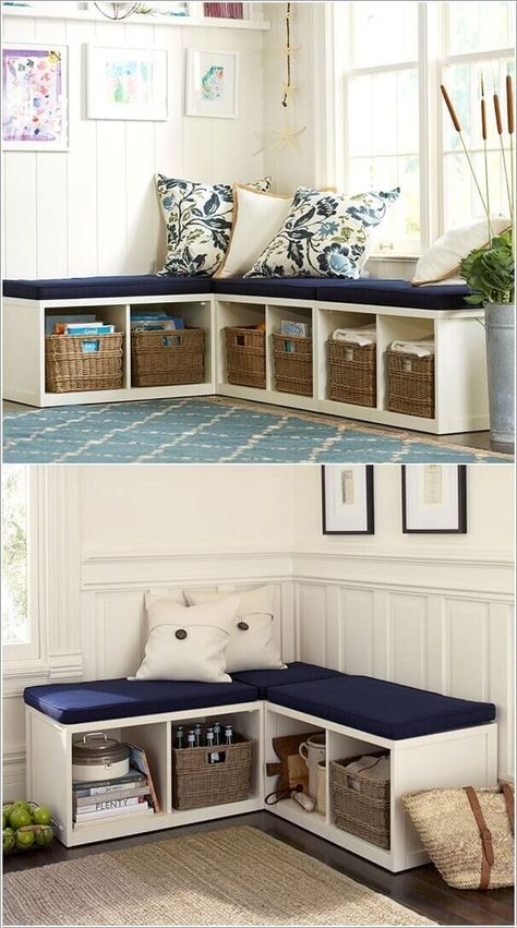 Creative Toy Storage, Storage Carts, Bench Dimensions, Mudroom Bench Cushion, Mudroom Bench Seat, Diy Mudroom, Storage Bench Seating, Mudroom Bench Plans, Diy Mudroom Bench