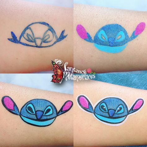 Stitch face paint design Stitch Face Paint, School Spirit Week, Painting Cartoon, Face Painting Easy, Painting Easy, Paint Design, Face Painting Designs, Easy Stitch, Spirit Week