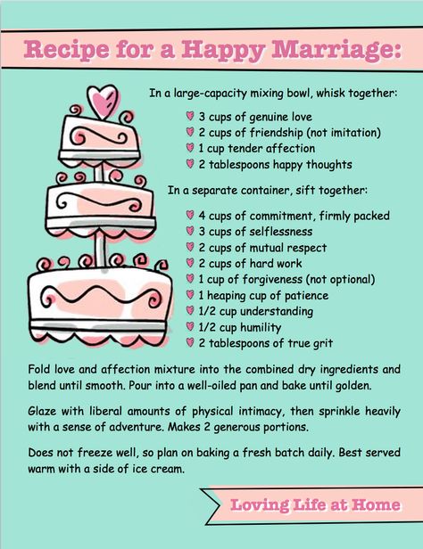 Recipe for a a Happy Marriage | free printable from Loving Life at Home Recipe For Happy Marriage, Recipe For A Happy Marriage, Best Wedding Quotes, Recipe For Marriage, Marriage Cards, Top Quotes, Successful Marriage, Wedding Quotes, Good Marriage