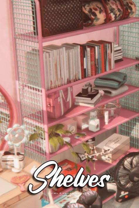 shelf cc Sims 4 Rooms, Cc For Sims 4, Shelf Designs, Designing A Home, Sims Packs, Sims 4 Bedroom, Sims 4 Clutter, Sims 4 House Building, Sims 4 Game Mods