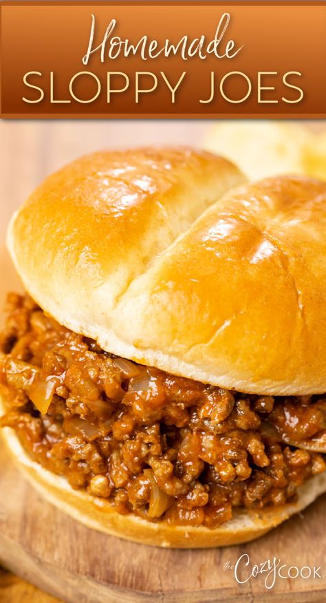 homemade sloppy joes in a large bun Chicken Gumbo Soup, Crock Pot Sloppy Joes, Sloppy Seconds, Gumbo Soup, Chicken Gumbo, Homemade Sloppy Joes, Beef Dinners, Traditional Thanksgiving Menu, Corned Beef Recipes