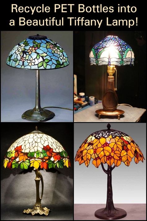 Stained Glass Lamp Shades Diy, Diy Tiffany Lamp Shade, Tiffany Lamp Diy, Stainglass Lamp Shades, Cheap Tiffany Lamps, Diy Stained Glass Lamp, Homemade Lamp Shades, Lamp Stained Glass Design, Diy Miniature Tiffany Lamp