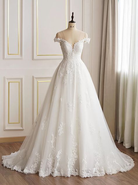 Bal Gown Wedding Dress, Wedding Dresses Philippines, White Ballgown Wedding Dresses, Simple Princess Wedding Dresses, Romantic Winter Wedding Dress, A Line Ballgown Wedding Dress, Wedding Dresses Without Train, Classic Ball Gown Wedding Dress, Wedding Dresses Without Sleeves