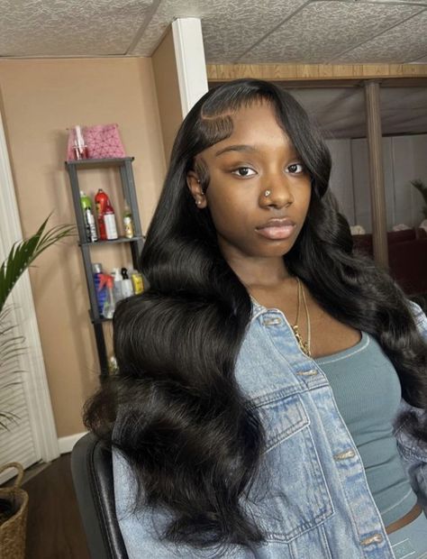 Hairstyles For Hoco, Quick Weaves, Frontal Wig Hairstyles, Sew In Hairstyles, Birthday Hairstyles, Weave Styles, Quick Weave Hairstyles, Lace Fronts, Wig Ideas