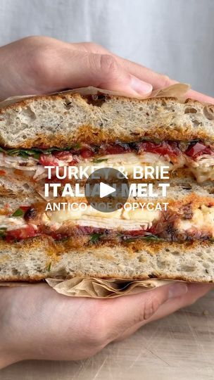 2.7K views · 307 reactions | Turkey & Brie Italian Melt (Antico Noe #9 Copycat)

•Follow @seriousfoodfetish for more recipes, restaurant recs & food trends•

There’s a sandwich shop called @anticonoe.firenze in Florence & after trying it, I knew I wanted to create a version at home. This is a version of their #9 - roasted turkey, roasted onion, brie, & sauce, but I added a little bit of my own spin. Yes, I even included my version of their special sauce & I think it’s prettttty good. 

Ingredients
•roasted turkey 
•brie, sliced
•arugula tossed in evoo, aged balsamic, salt & cracked black pepper
•focaccia or ciabatta
•tomatoes, sliced add flakey salt on top
•roasted onions 

Sauce Ingredients
•3 T mayo 
•1 T evoo 
•2 T honey
•1 T crushed calabrian chili paste
*taste & adjust based on your p Brie Sauce, Turkey Roasted, Calabrian Chili Paste, Flakey Salt, Recipes Restaurant, Calabrian Chili, Roasted Onions, Onion Sauce, Sandwich Shop