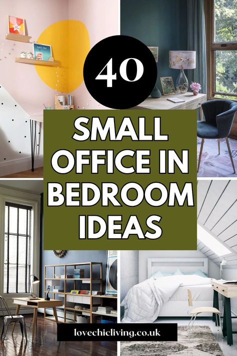 Great tips and advice on small office bedroom combo, including guest rooms. From layout, to type of study desk, lighting, small office chair and more. Look at spare bedroom office combo ideas in more detail and read the full article. Home Office 1 Bedroom Apartment, Decorating Study Room Ideas, Cute Bedroom Office Ideas, Spare Bedroom Desk Ideas, Small Den Ideas With Tv And Desk, Small Bedroom With Office Desk, Small Office With Futon Ideas, Guest Room And Office Combo Small, Second Bedroom Ideas Offices