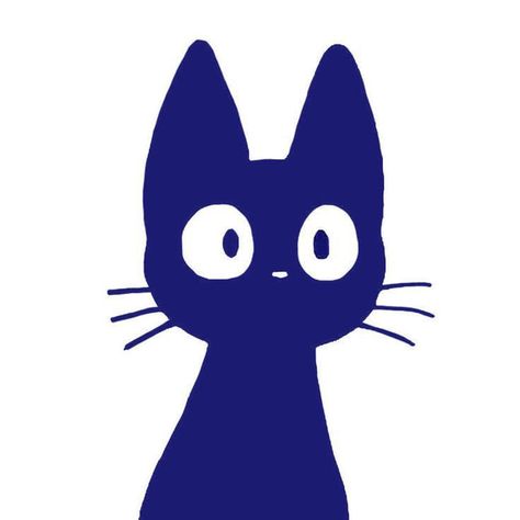 Kiki Cat, Black Cat Drawing, Cute Cat Drawing, Cat Doodle, Blue Inspiration, Nyan Cat, Black Cat Art, Blue Anime, Cat Drinking