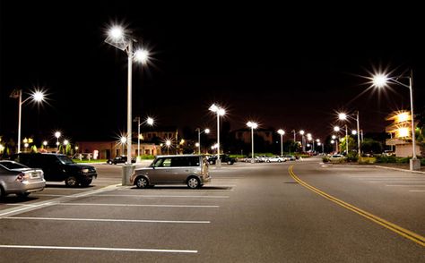 Solar LED Lights Provide Security and Reduce Energy Consumption Solar Powered Street Lights, Diy Solar Power System, Led Parking Lot Lights, Solar Energy Projects, Solar Power House, Solar Flood Lights, Reduce Energy Consumption, Led Street Lights, Reduce Energy