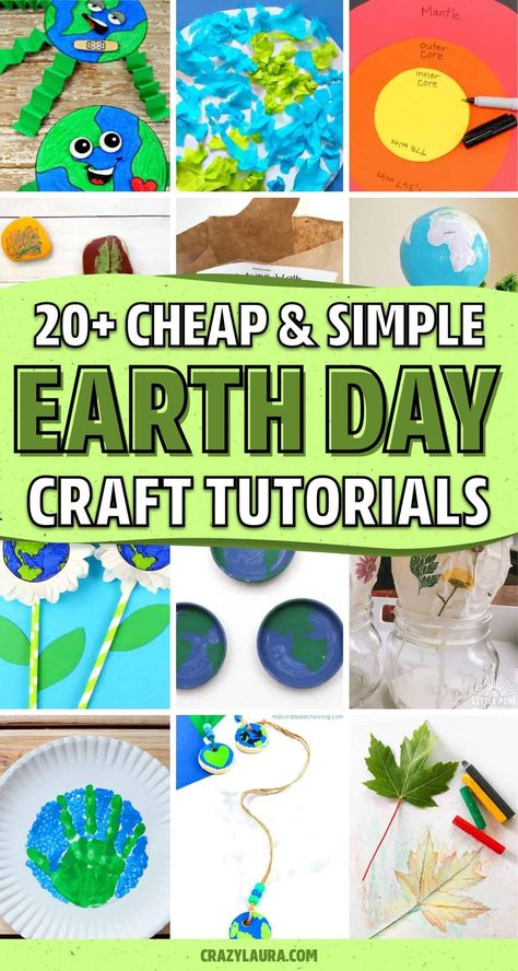 If you want to teach your kids about the Earth while making a fun project, check out these awesome Earth day craft tutorials and ideas for inspiration! Easy Earth Day Crafts For Kids, Earth Projects For Kids, Earth Day Crafts For Kids, Earth Day Craft, Crazy Laura, Bird Feeder Craft, Earth Projects, Nature Craft, Non Toy Gifts