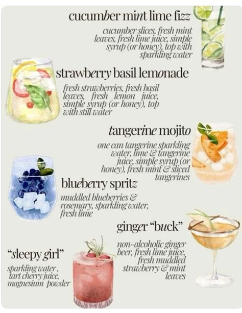 Tonic Water Drinks Cocktails, Drinks With Tonic Water, Tonic Water Drinks, Beverage Aesthetic, Strawberry Basil Lemonade, Easy Mocktail Recipes, Tangerine Juice, Fun Drink Recipe, Basil Lemonade