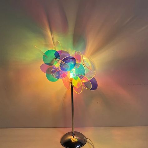 Rainbow Night Light, Rainbow Lamp, Diy Floor Lamp, Diy Sale, Creative Flooring, Simple Lamp, Floor Lamp Bedroom, Wall Decor Lights, Rainbow Light