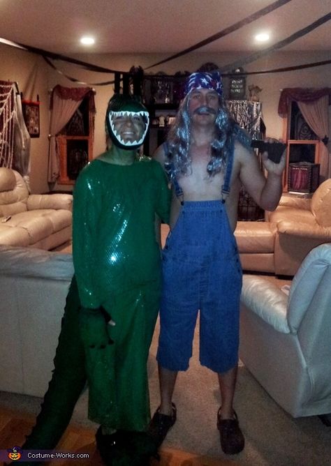 Bruce from Swamp People and Gator - 2013 Halloween Costume Contest Couple Costume Diy, Halloween Costumes 2014, Swamp People, Costumes For Couples, Diy Couples Costumes, Couple Costume, Felt Squares, Couples Costume, Costume Works