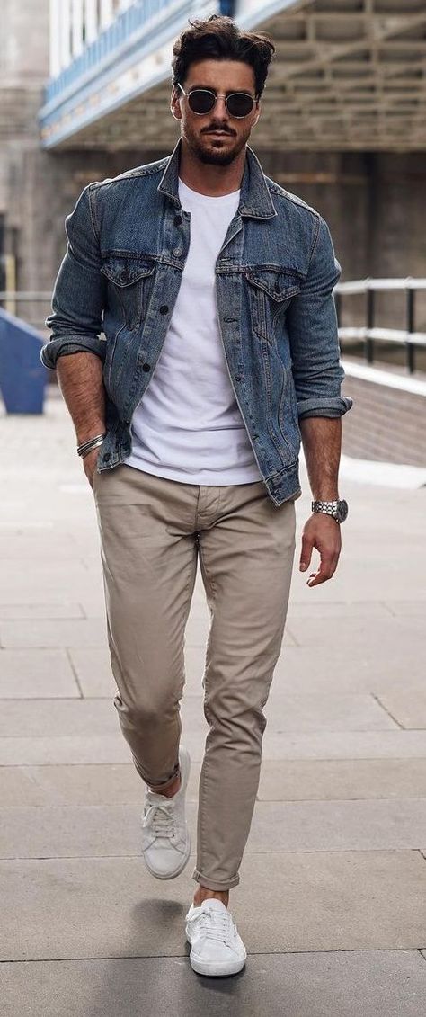 Mens Weekend Outfits, Denim Outfit Men, Mens Business Casual Outfits, Casual Weekend Outfit, Mens Summer Outfits, Spring Outfits Men, Mens Casual Outfits Summer, Stylish Men Casual, Mens Casual Dress Outfits