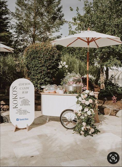 Wedding Ice Cream Bar, Foodtrucks Ideas, Prosecco Bar, Victoria And David, Ice Cream Cart, Candle Bar, Flower Truck, Backyard Flowers, Flower Cart