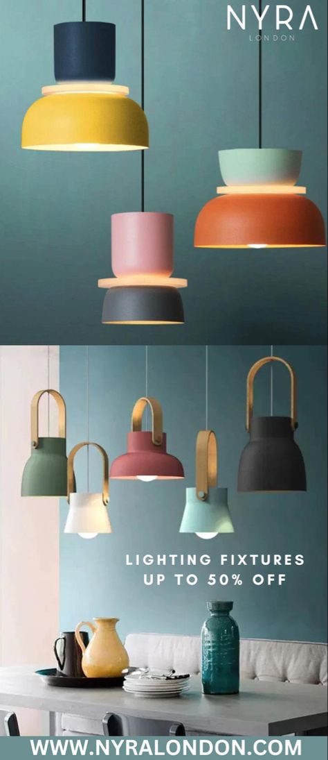 2024 Lighting Trends, Cool Chandeliers, Colorful Pendant Light, Colorful Chandelier, Nordic Color, Living Room Transformation, Vibrant Living Room, Living Room Ideas Bohemian, Glass Pendant Lights