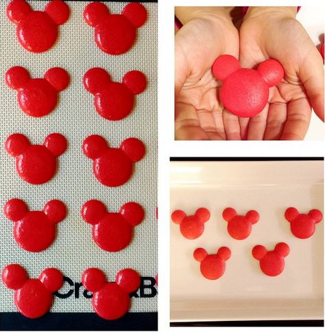 www.marcellespastry.com Mickey Mouse Macarons! Mickey Mouse Macarons, Mickey Macarons, Disney Macarons, Cupcakes Minnie Mouse, Macaron Template, Fiesta Mickey Mouse, Macaron Filling, Cooking Decorating, Disney Desserts