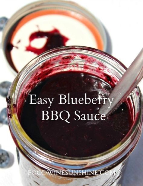 Blueberry Bbq Sauce, Easy Bbq Sauce, Chicken Ribs, Preserving Recipes, Homemade Bbq Sauce Recipe, Barbecue Sauce Recipes, Bbq Sauces, Blueberry Sauce, Marinade Sauce