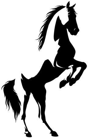 Horse Stencil, Horse Art Drawing, Abstract Horse, Horse Illustration, Horse Silhouette, Horse Tattoo, Horse Logo, Hand Drawn Vector Illustrations, Horse Drawings