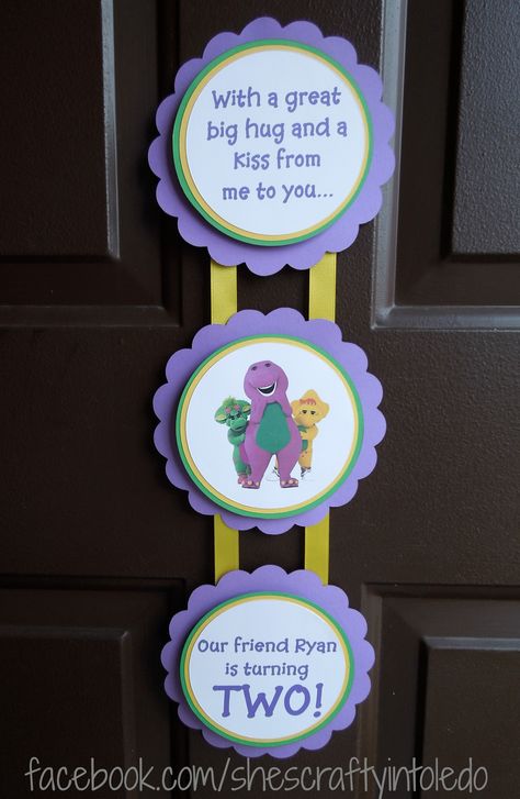 Barney Birthday Party, Barney Party, Barney Birthday, Second Birthday Ideas, Barney & Friends, 2nd Birthday Party Themes, Kids Birthday Themes, Second Birthday, Third Birthday