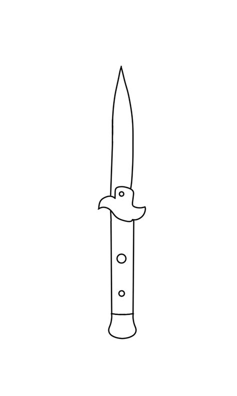 Knife Tattoo Simple, Switchblade Drawing, Ink And Quill, Ignorant Tattoo, Tattoos Masculinas, Knife Tattoo, Crazy Ideas, Tattoo Old School, Tattoo Reference