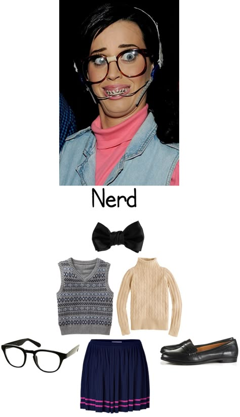 Nerd Halloween Costume Diy Nerd Costume Women, Nerd Costume Ideas, Nerd Outfits Spirit Week, Nerd Girl Outfit, Nerd Costume Diy, Girl Nerd Costume, Nerd Halloween Costumes, Nerd Outfit, Nerd Costumes