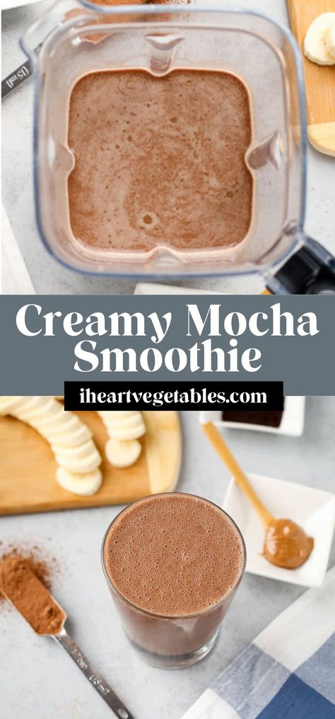 This creamy mocha smoothie is a delicious way to start your day! It’s rich and creamy, made with coffee to perk you up! Well Balanced Breakfast, Coffee Almond Milk, Coffee Cocktail Recipes, Coffee Smoothie Healthy, Best Coffee Creamer, Coffee Creamer Recipes, Almond Creamer, Coffee Protein Smoothie, Copycat Starbucks Drinks