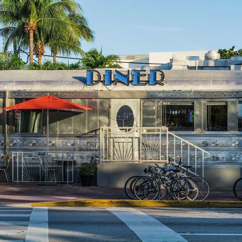 Retro style diner on Washington, Miami Beach. Sunset Valley, Tidal Wave, Movie Studio, Fire Station, Community College, City Travel, Coffee House, Vacation Destinations, Miami Beach